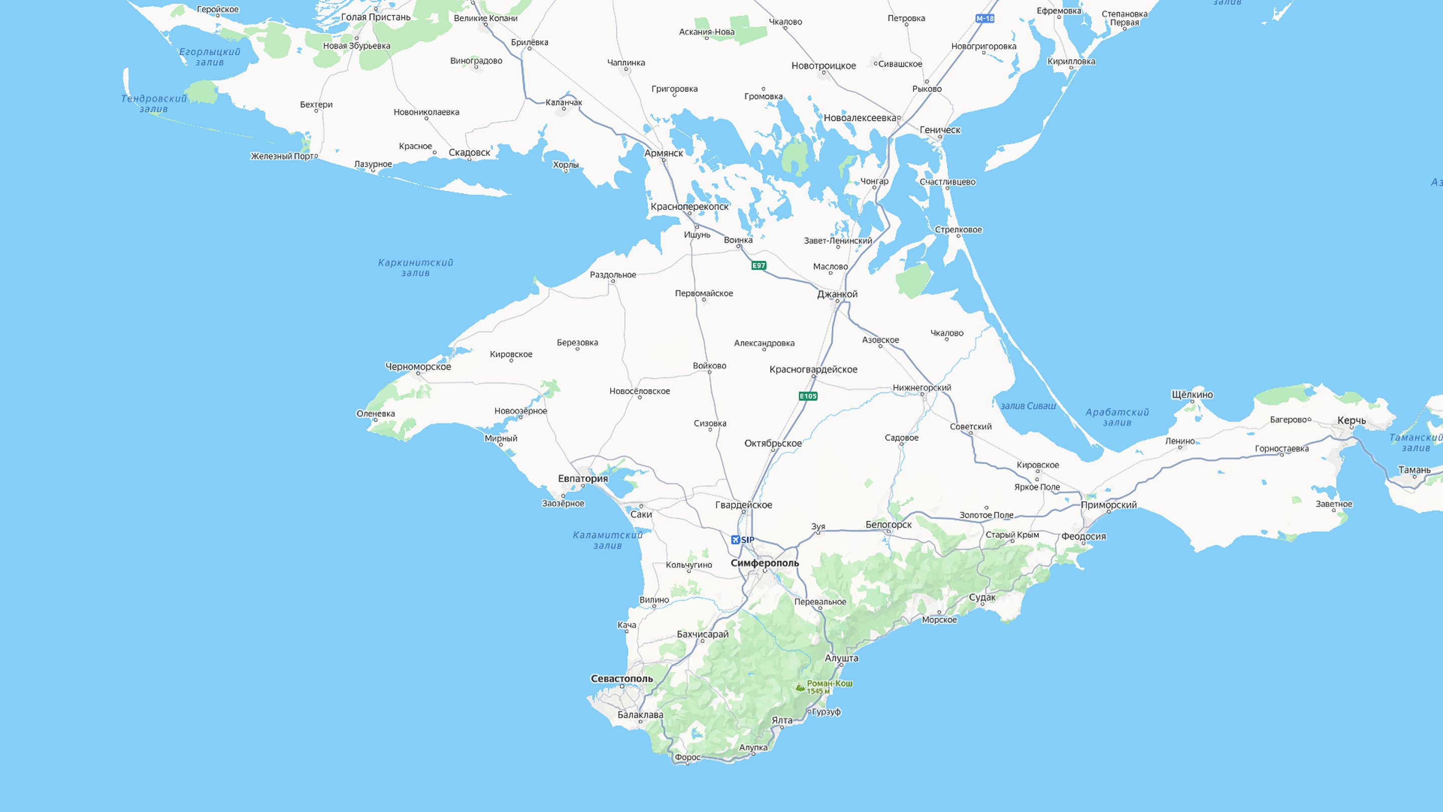 Карта Республики Крым